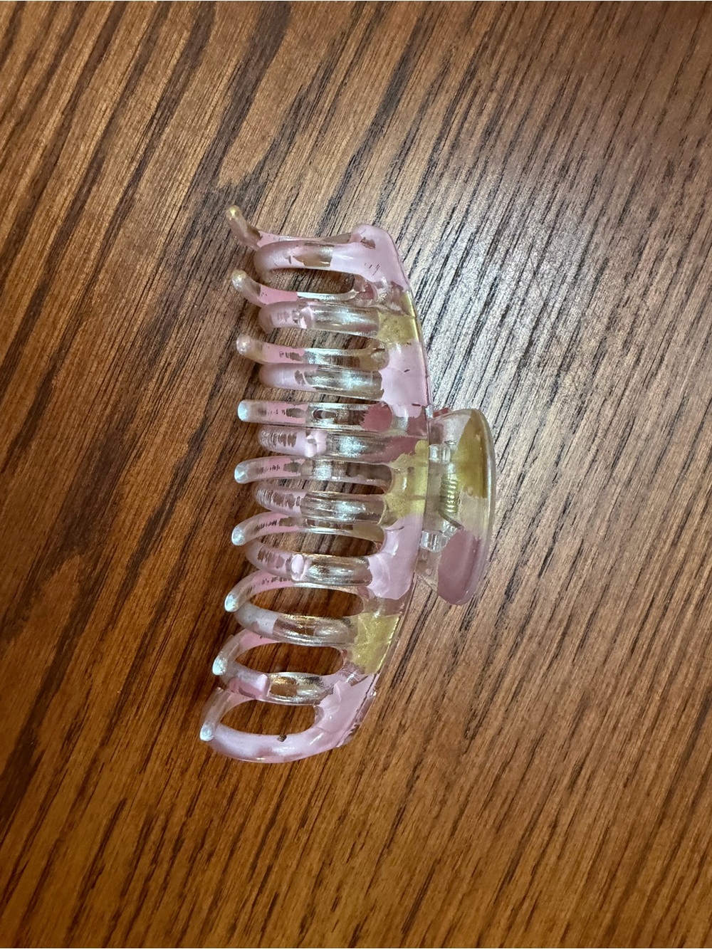 Pink and Gold Hair Claw Clip